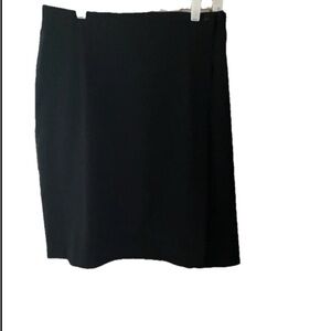 Van Heusen Skirt Womens 12 Black Stretch Straight Pencil Wrap